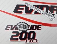 Evinrude 200HP E-tec HO 2004-2008 Outboard Decal Kit